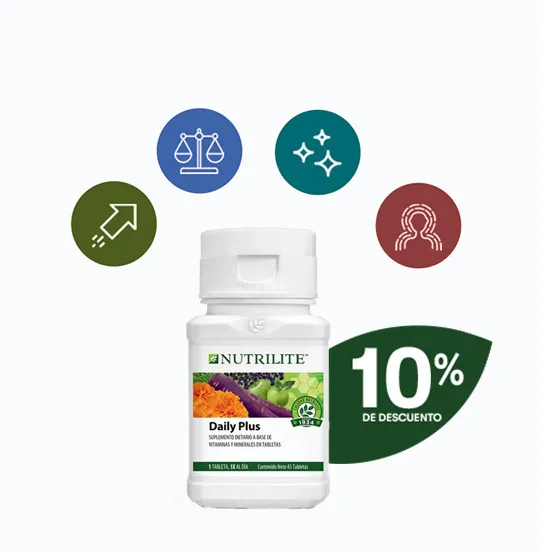 Daily Plus 45 Tabletas Amway Uruguay $1.419,38 — 12 Vitaminas 10 Minerales — Distribuidora Montevideo